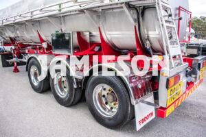 19,600 litre, three compartment stainless steel tri-axle chemical tanker - Jamieson Australia