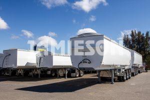Steel Tipper Road Train Combination with Tri-Axle Dolly