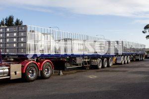 Jamieson Flat Deck Trailer Road Train Configuration - With Tri-Axle Dolly