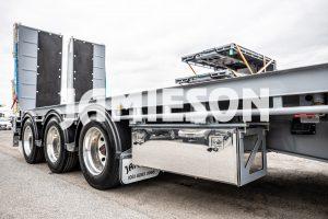 Jamieson Heavy Duty Expanding Drop Deck Trailer With Bi-Fold Hydraulic Ramps - Tri-Axle