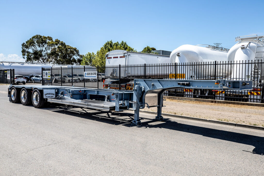 Drop Deck Skeletal Trailer With Airbag Container Lifts - Tri-Axle - (12.5m) 41' - Jamieson Australia